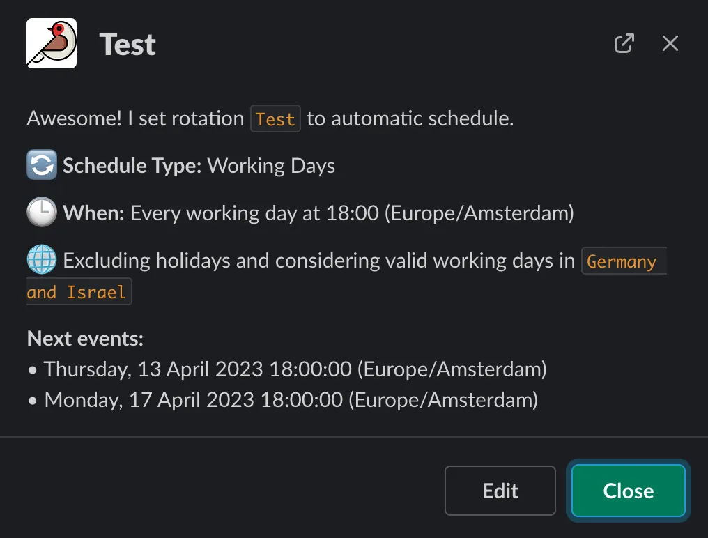 Round Robin’s schedule confirmation skipping both German and Israeli weekends